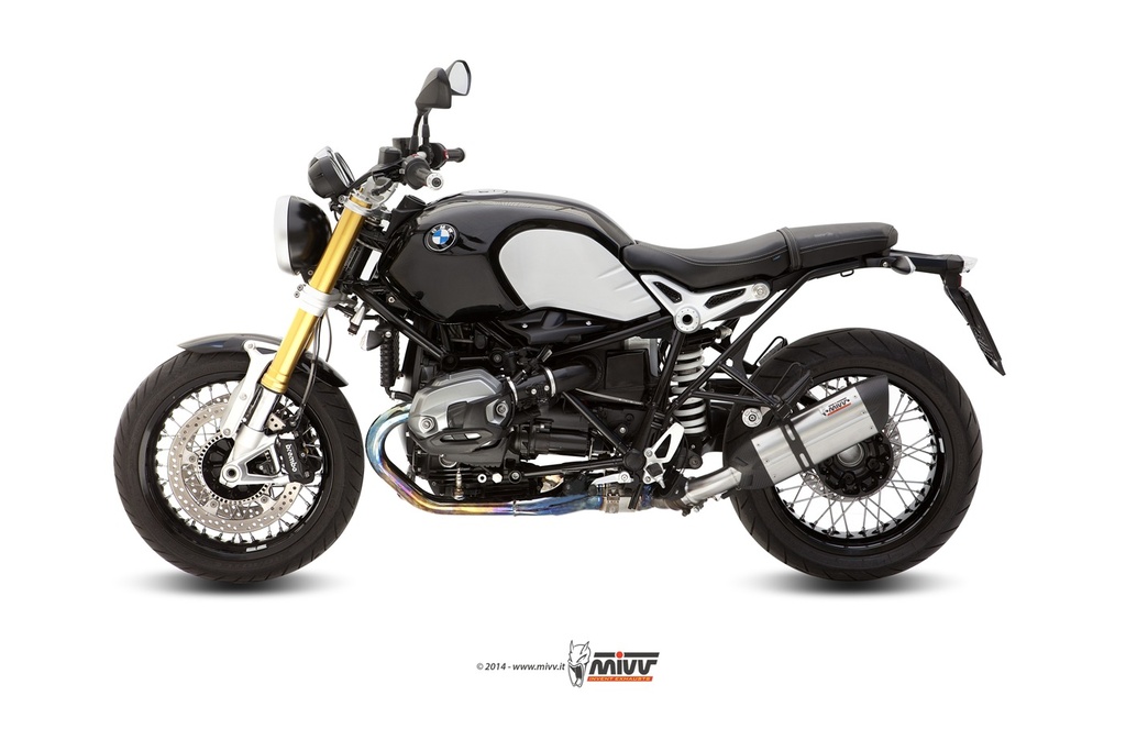 Mivv Slip-On Suono St. Steel con tapa carbono BMW R Nine T 2014-23
