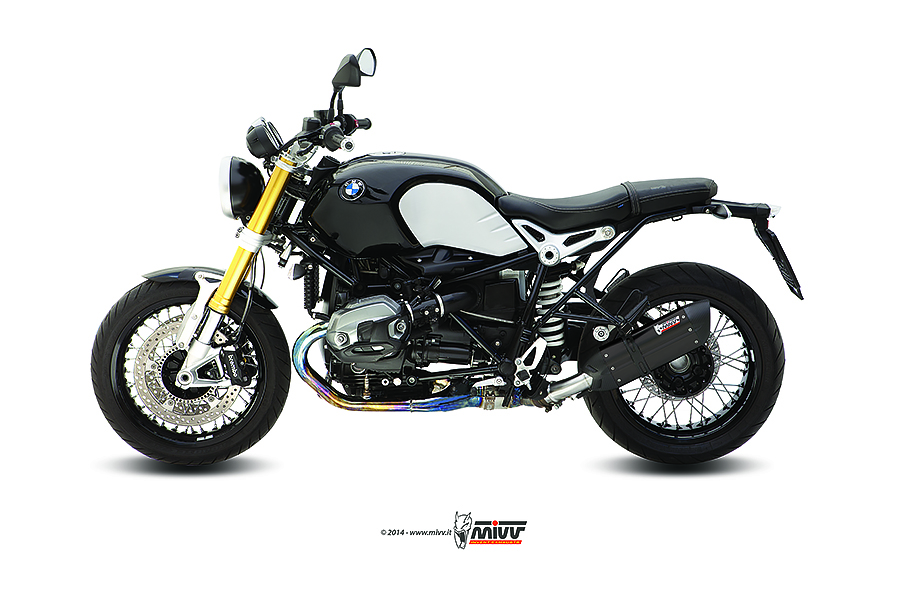 Mivv Slip-On Suono black con tapa carbono BMW R Nine T 2014-23