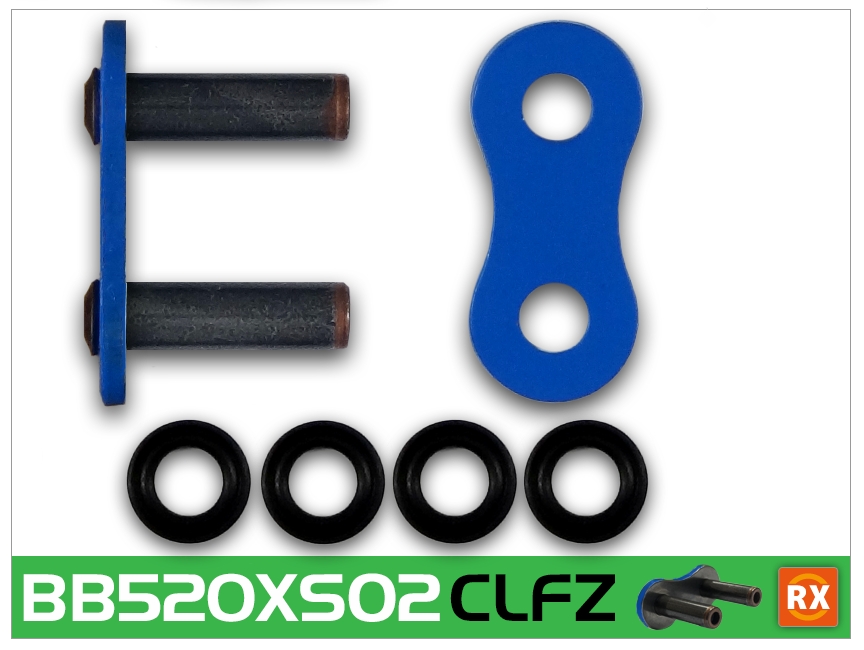 RK Eslabón 520XSO2/Enganche Clip Rápido en Color Azul