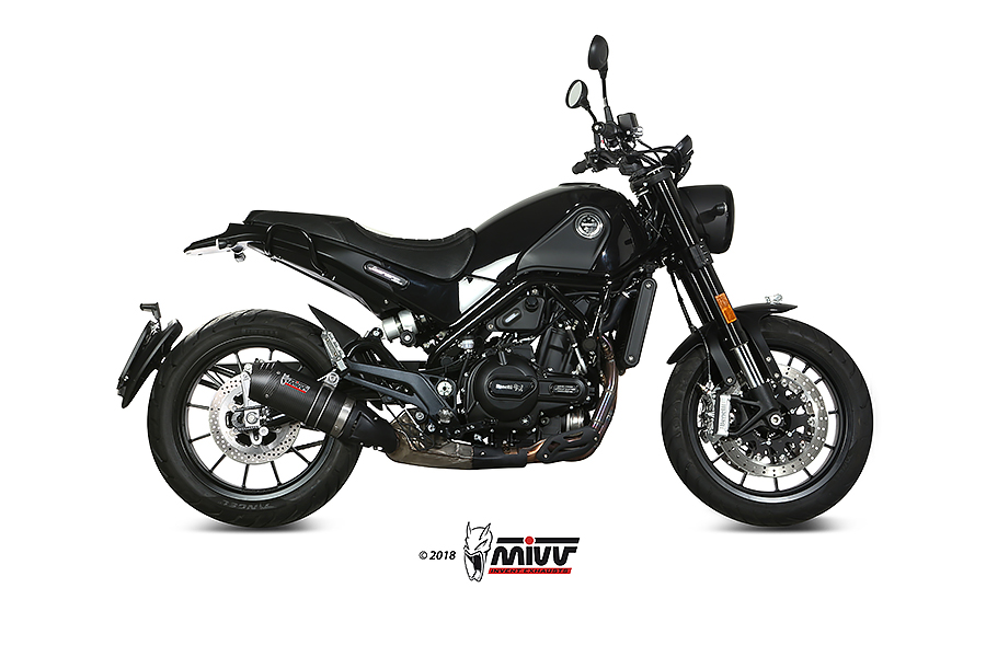 Mivv Slip-On Oval carbono con tapa carbono Benelli Leoncino 2019-24