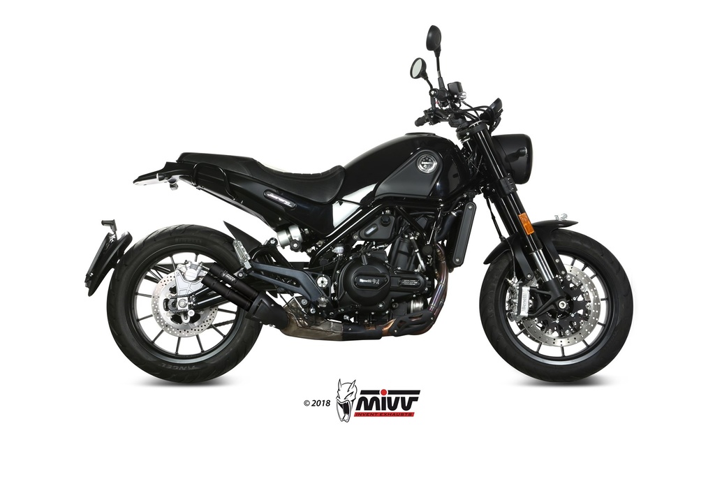 Mivv Slip-On Double Gun Black Benelli Leoncino 2017-24