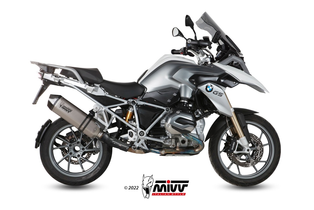 Mivv Slip-On Speed edge titan con tapa carbono BMW R 1200 GS / Adventure 2013-18