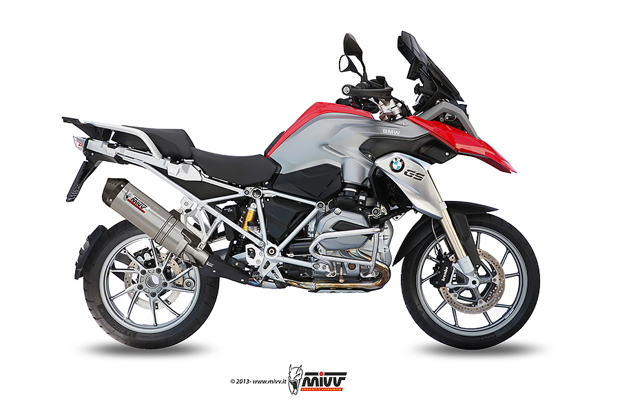 Mivv Slip-On Oval titan con tapa carbono BMW R 1200 GS / Adventure 2013-18