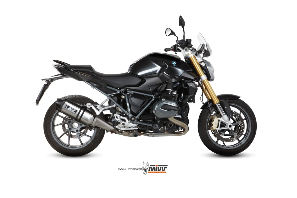 Mivv Slip-On Speed edge St. Steel con tapa carbono BMW R 1200 R / RS 2015-18