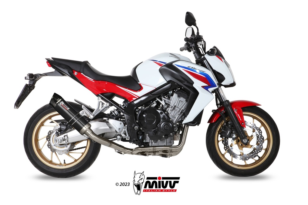 Mivv Full system 4x2x1 GP black con tapa carbono Honda CB 650 F 2014-18