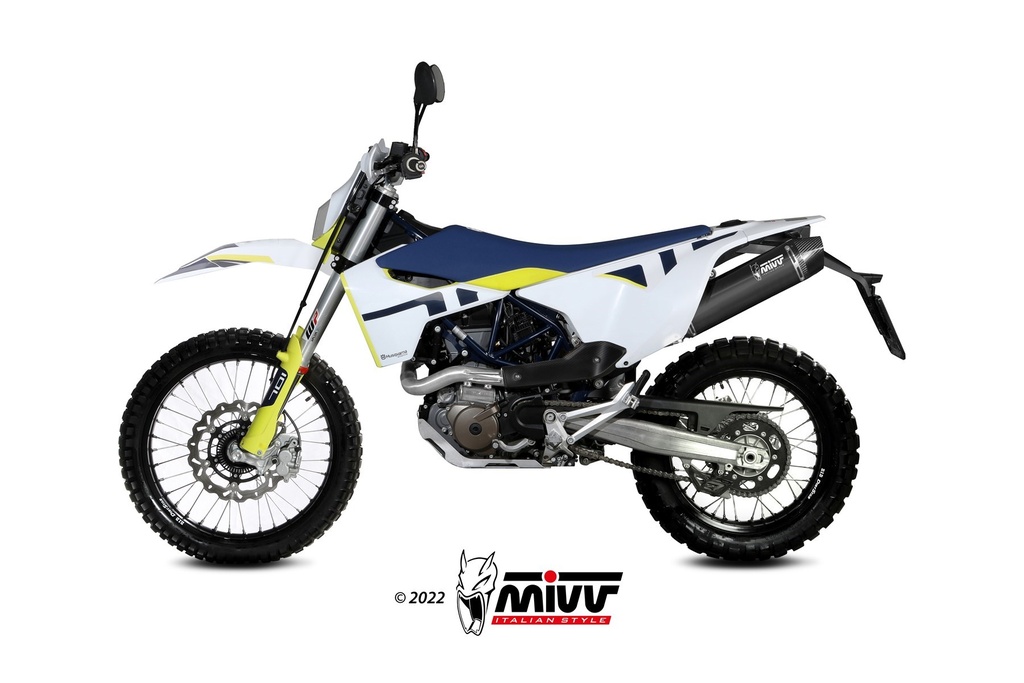 Mivv Slip-On Oval Black Husqvarna 701 Enduro / SuperMoto 2021-24