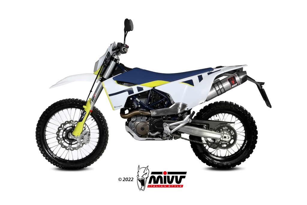 Mivv Slip-On Oval Titanium Husqvarna 701 Enduro / SuperMoto 2021-24