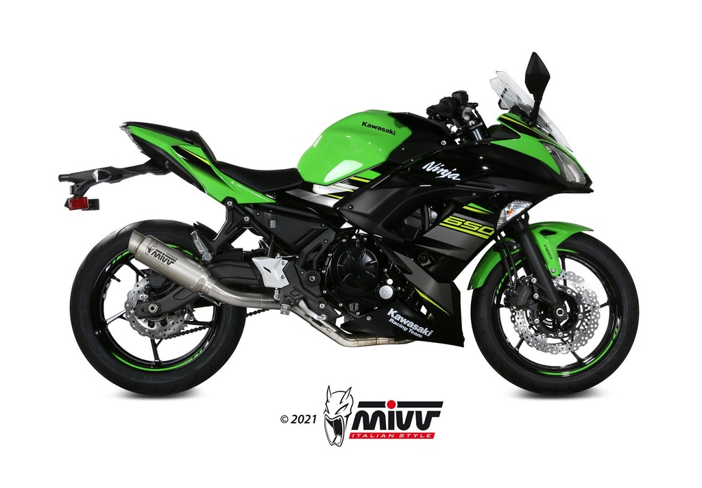 Mivv Full system 2x1 GP Pro Titan Kawasaki Ninja 650 / Z650 2017-23