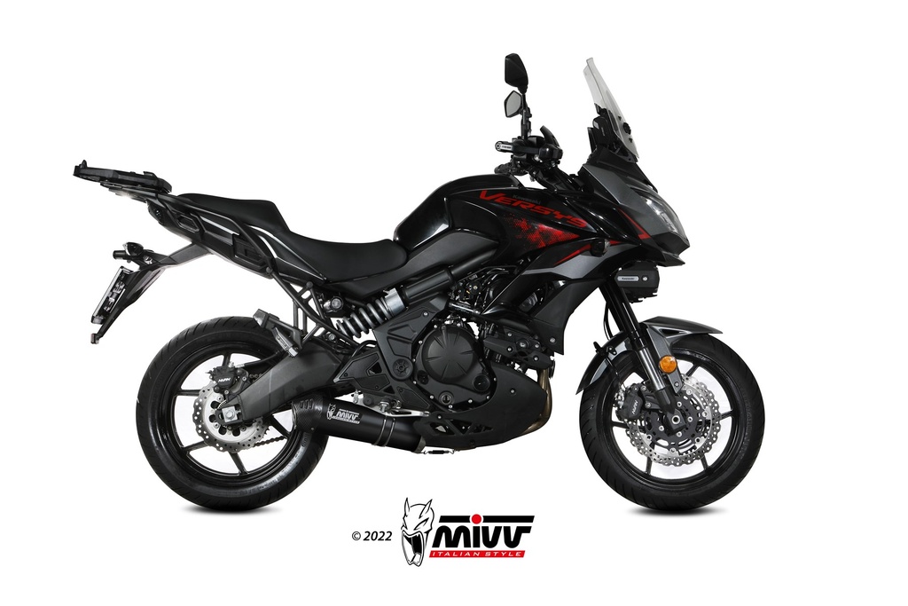 Mivv Full system 2x1 Oval Black con tapa carbono Kawasaki Versys 650 2021-23