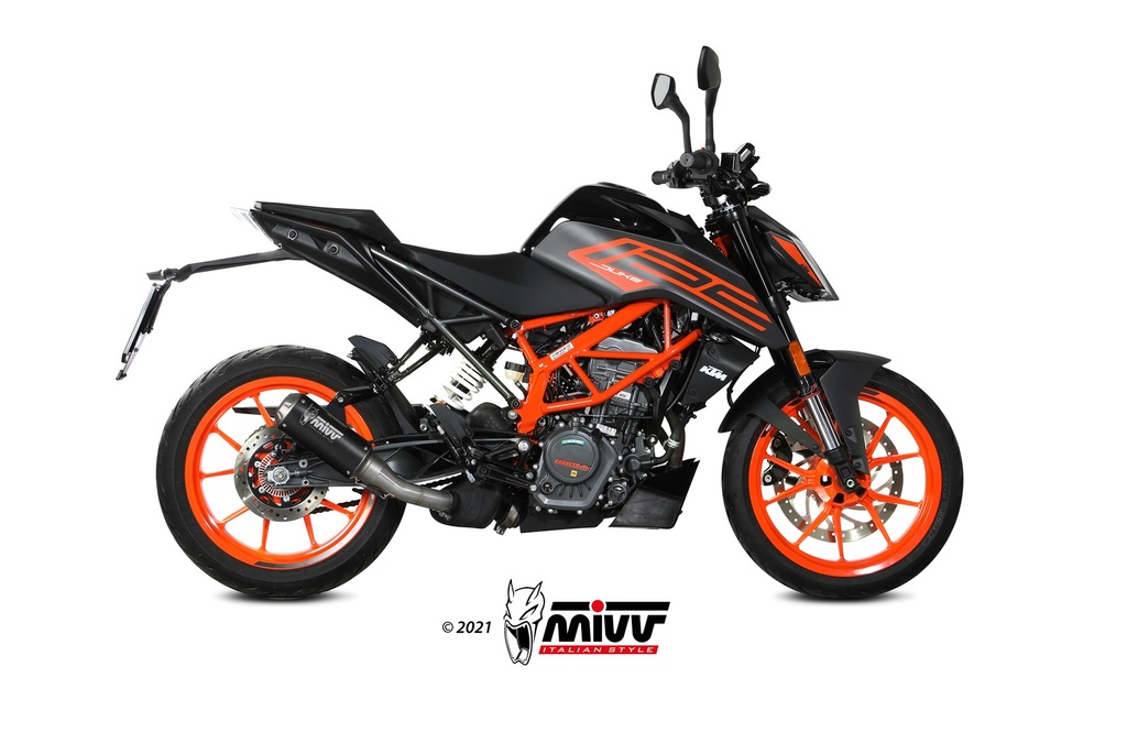 Mivv Slip-On Mk3 Black KTM 125 Duke 2021-23