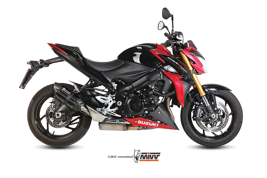 Mivv Slip-On Suono black con tapa carbono Suzuki GSX-S 1000 / 1000 F 2015-22