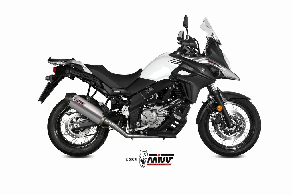 Mivv Full system 2x1 Oval Titan con tapa carbono Suzuki DL V-Strom 650 / XT 2017-24