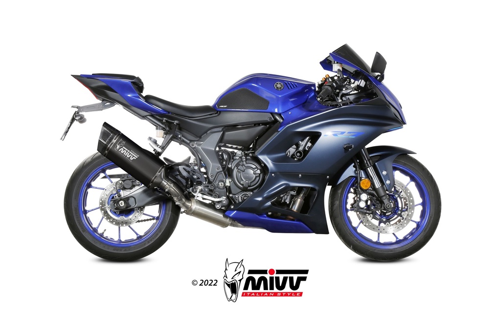 Mivv Full system 2x1 SR-1 Black Titanium Yamaha YZF R7 2022-24