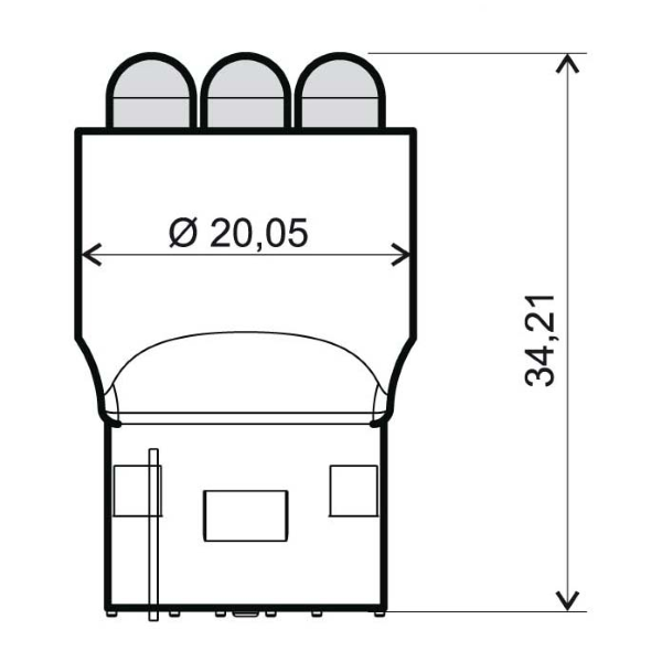 Lámpara RMS 12V T20 - naranja