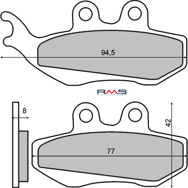 Pastillas de freno orgánicas Piaggio Hexagon Lx 125cc / Skipper St 125cc