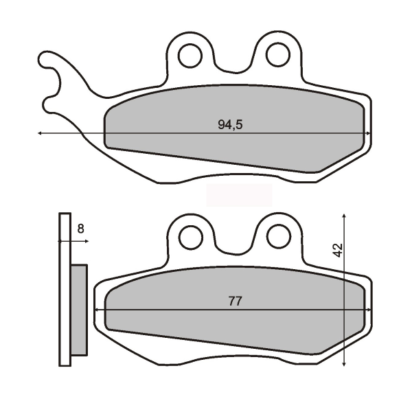 Pastillas de freno sinterizadas Piaggio Hexagon 250cc