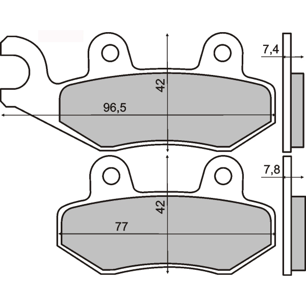 Pastillas de freno Sinterizadas Peugeot LXR 125cc