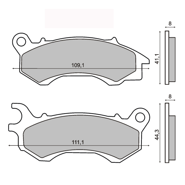 Pastillas de freno orgánicas Honda PCX 125-150cc