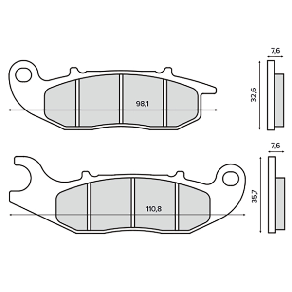 Pastillas de freno orgánicas Honda CRF 250