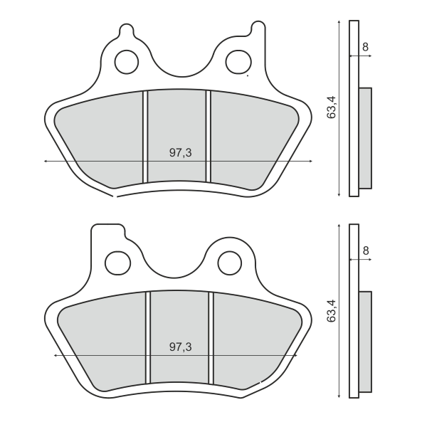 Pastillas de freno Sinterizadas Harley Davidson XL R Sportster