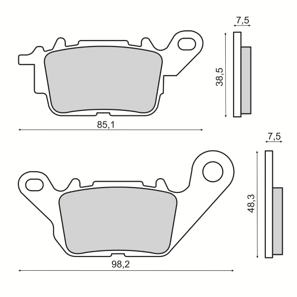 Pastillas de freno orgánicas Yamaha N-Max 125 / 150