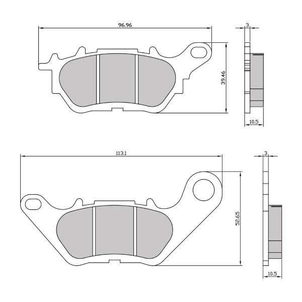 Pastillas de freno orgánicas Yamaha R3