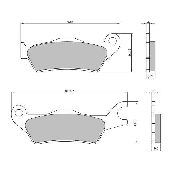 Pastillas de freno orgánicas Suzuki Gsx-R 125