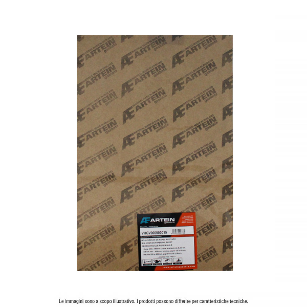 ARTEIN Hojas de juntas de papel 350x450mm espesor 0,15 / 0,20 / 0,25 / 0,30 / 0,40 / 0,50 / 0,80 / 1,00mm