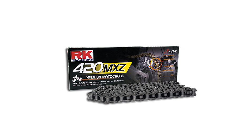 RK Cadena 420MXZ con 140 Eslabones Enganche Clip Rápido