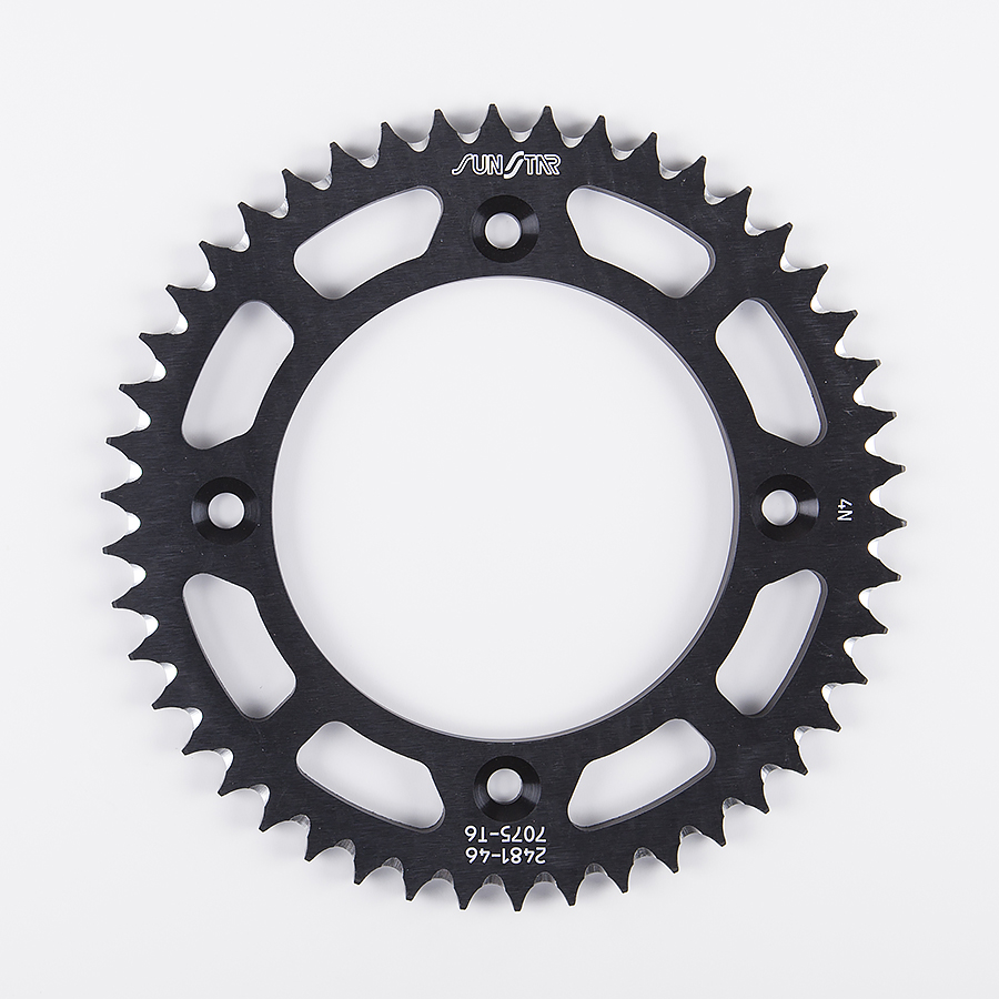 Sunstar Corona de Ergal Triplestar de 46 Dientes en Color Negro