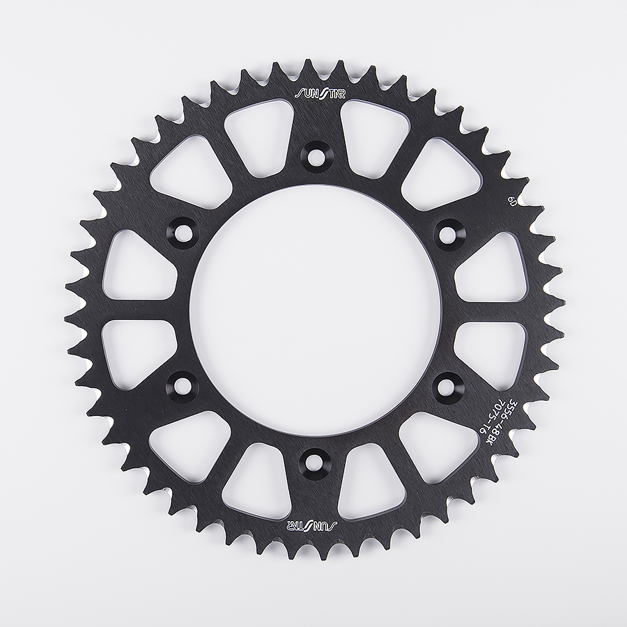 Sunstar Corona de Ergal Triplestar de 51 Dientes en Color Negro