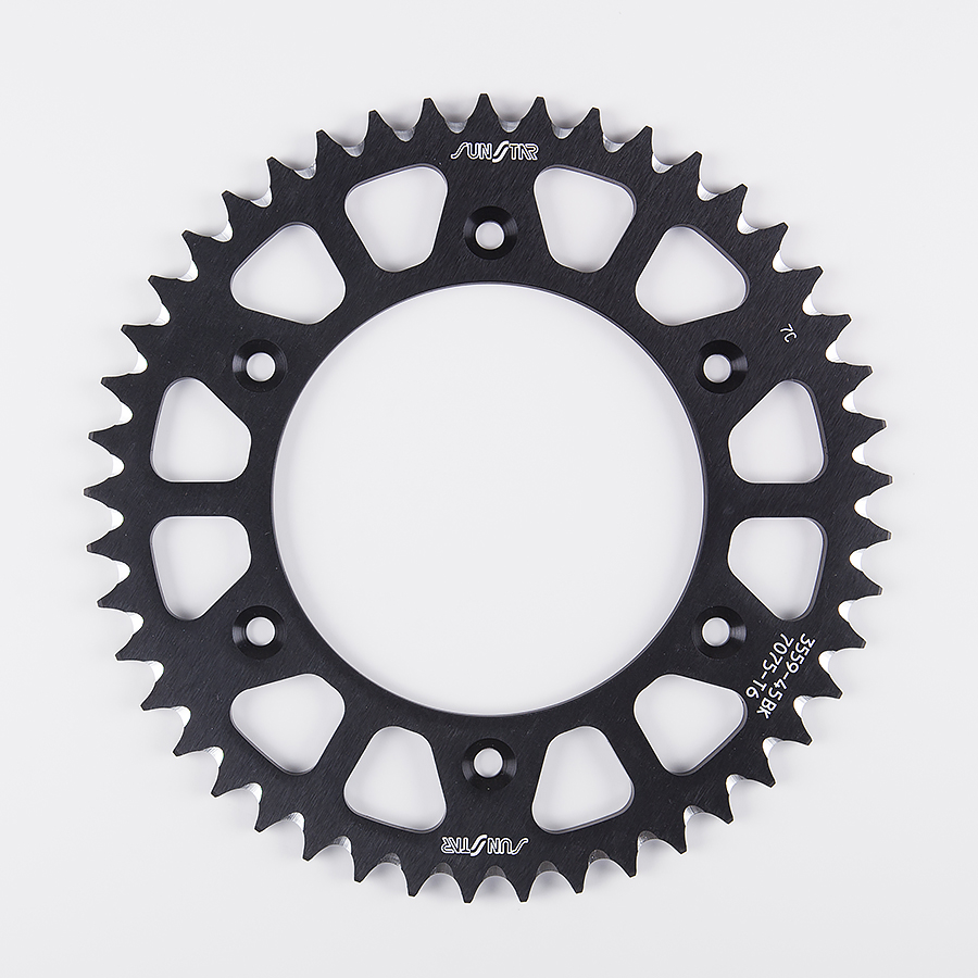Sunstar Corona de Ergal Triplestar de 53 Dientes en Color Negro