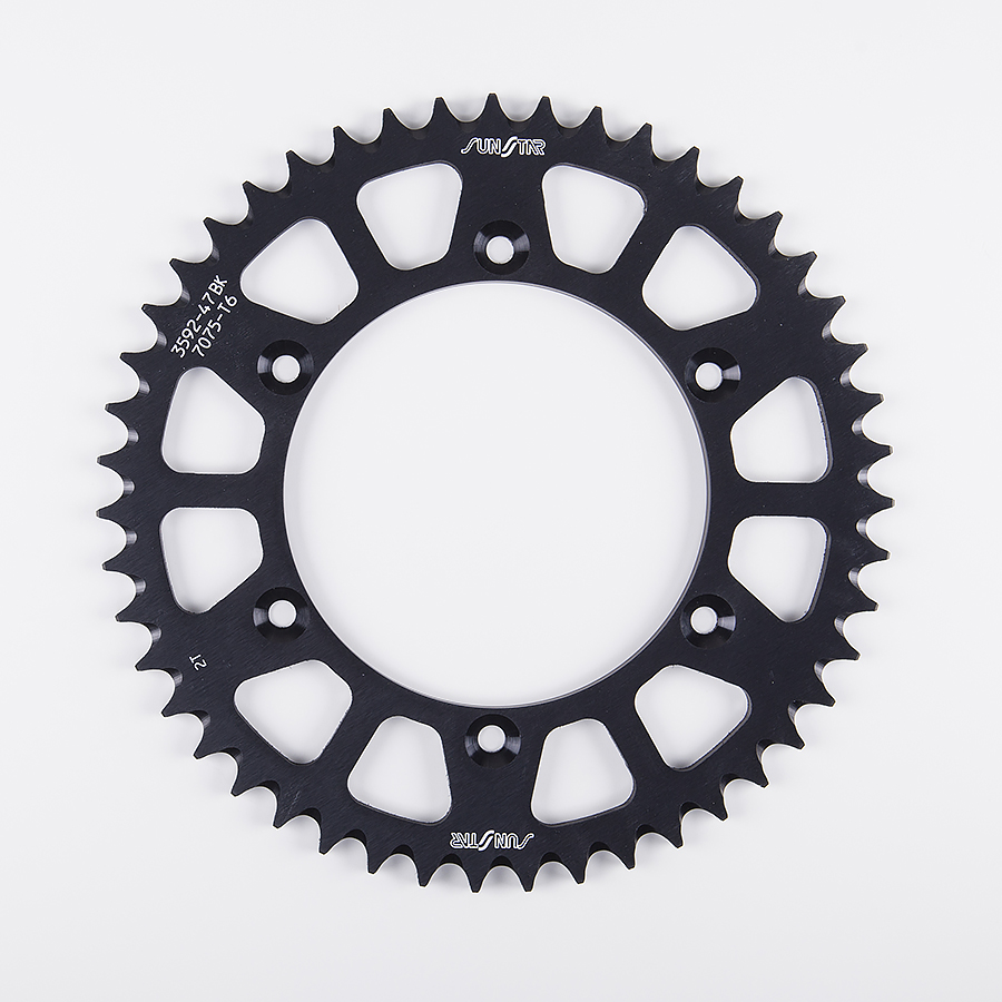 Sunstar Corona de Ergal Triplestar de 50 Dientes en Color Negro