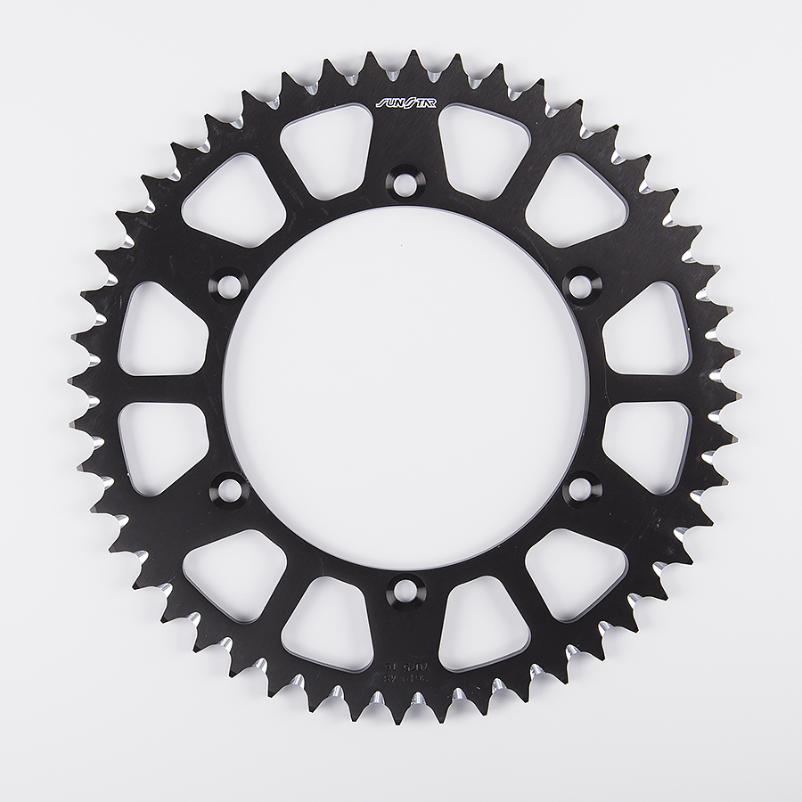 Sunstar Corona de Ergal Triplestar de 48 Dientes en Color Negro