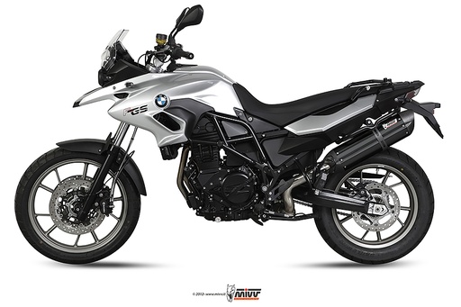 [B.014.L9] Mivv Slip-On Suono black con tapa carbono BMW F 700 GS 2012-17