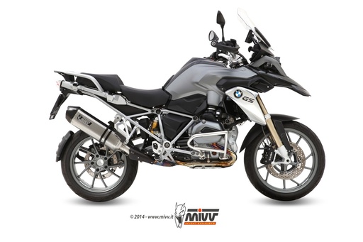 [B.016.LRX] Mivv Slip-On Speed edge St. Steel con tapa carbono BMW R 1200 GS / Adventure 2013-18