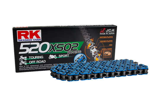 [RK520XSO120AZ] RK Cadena 520XSO con 120 Eslabones Enganche para Remachar en Color Azul
