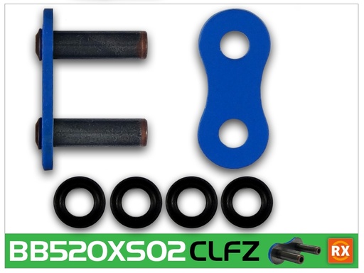 [RK520XSO2CLAZ] RK Eslabón 520XSO2/Enganche Clip Rápido en Color Azul