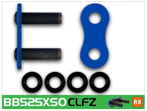 [RK525XSOCLFAZ] RK Eslabón 525XSO/Enganche para Remachar Azul