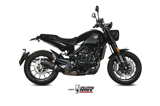 [E.002.L3C] Mivv Slip-On Oval carbono con tapa carbono Benelli Leoncino 2019-24