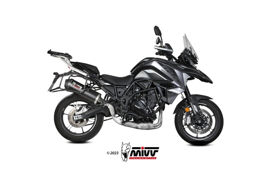 [E.012.LVC] Mivv Slip-On Oval Black con tapa carbono Benelli TRK 702 / X 2023-24