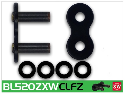 [RK520ZXWCLFNE] RK Eslabón 520ZXW/Enganche para Remachar en Color Negro