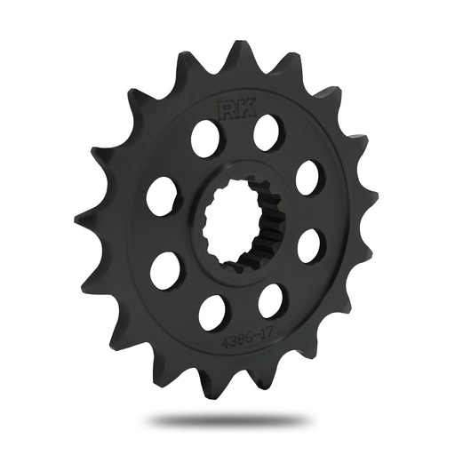[C4386-15BK2] RK Piñón de Acero en color negro de 15 Dientes. Paso de Cadena 520