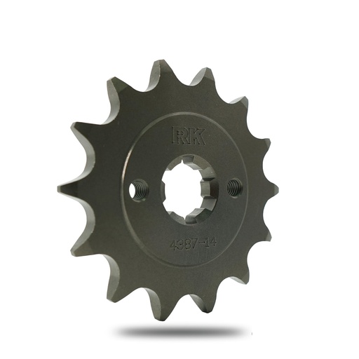 [C4387-14ZZ0] RK Piñón de Acero de 14 Dientes. Paso de Cadena 520