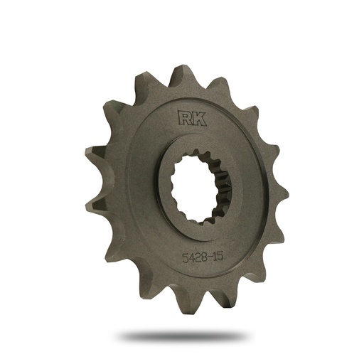 [C5428-15ZZ0] RK Piñón de Acero de 15 Dientes. Paso de Cadena 525