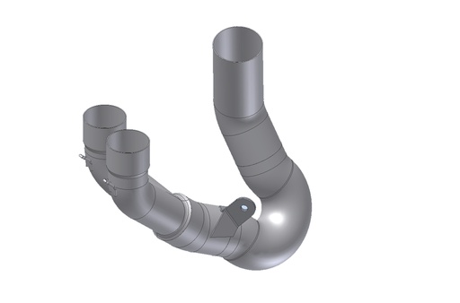 [D.045.C1] Mivv Tubo no kat (compatible con silenciadores Mivv y Original) Ducati Hypermotard 950 / SP 2019-20