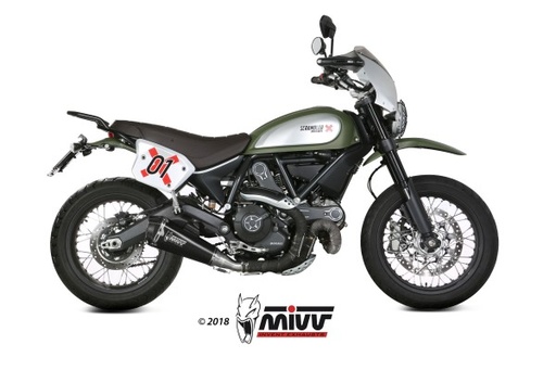 [D.035.LDRB] Mivv Slip-On Delta Race black Ducati Scrambler 800 2015-20