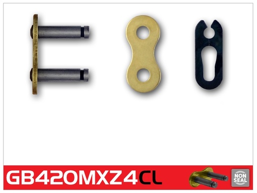 [RK420MXZ4CLOR] RK Eslabón 420MXZ4 Enganche Clip Rápido en Color Oro