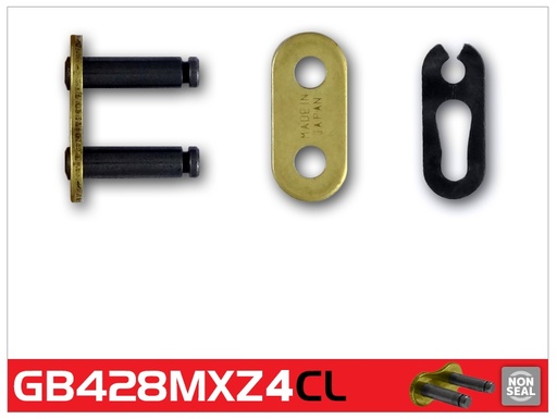 [RK428MXZ4CLOR] RK Eslabón 428MXZ4 Enganche Clip Rápido en Color Oro
