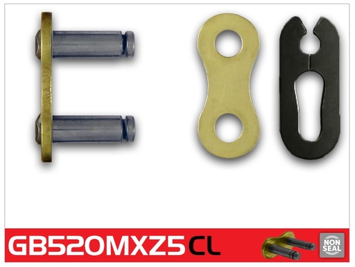 [RK520MXZ5CLOR] RK Eslabón 520MXZ5 Enganche Clip Rápido en Color Oro
